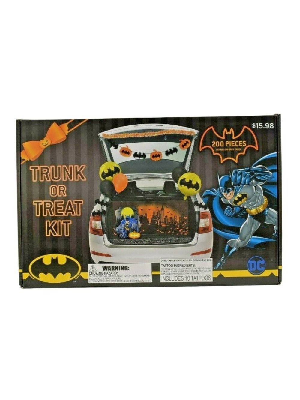 DC Comics Batman Halloween Trunk or Treat Party Decor Kit 200 Pcs Birthday New